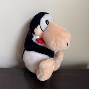 Vintage 1985 Dakin Opus Penguin Plush Stuffed Animal Toy